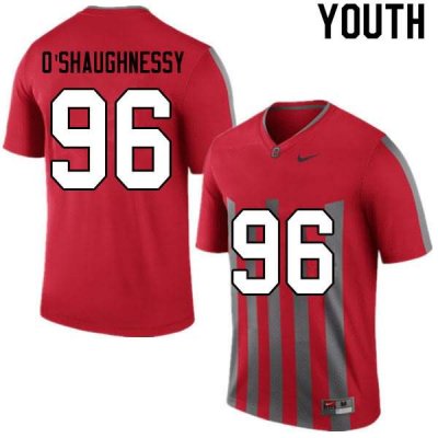 NCAA Ohio State Buckeyes Youth #96 Michael O'Shaughnessy Retro Nike Football College Jersey WID3245RW